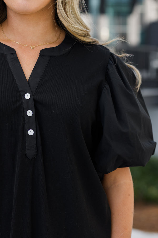A Glowing Smile Top, Black