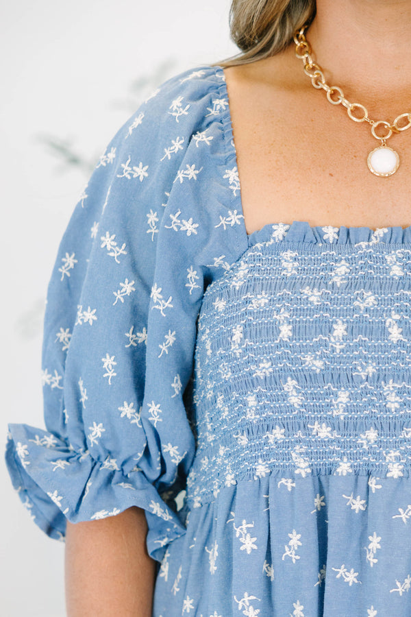Almost There Dress, Blue