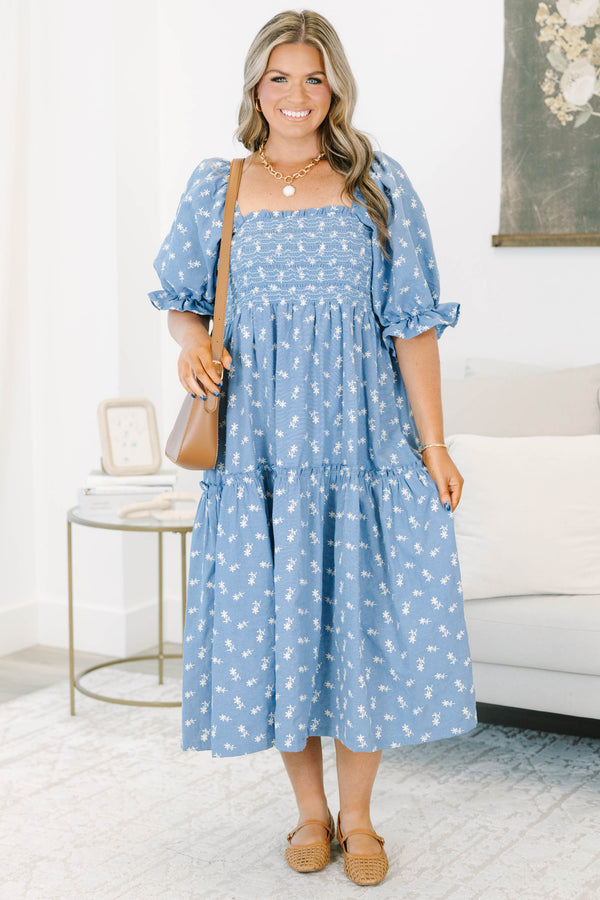 Almost There Dress, Blue