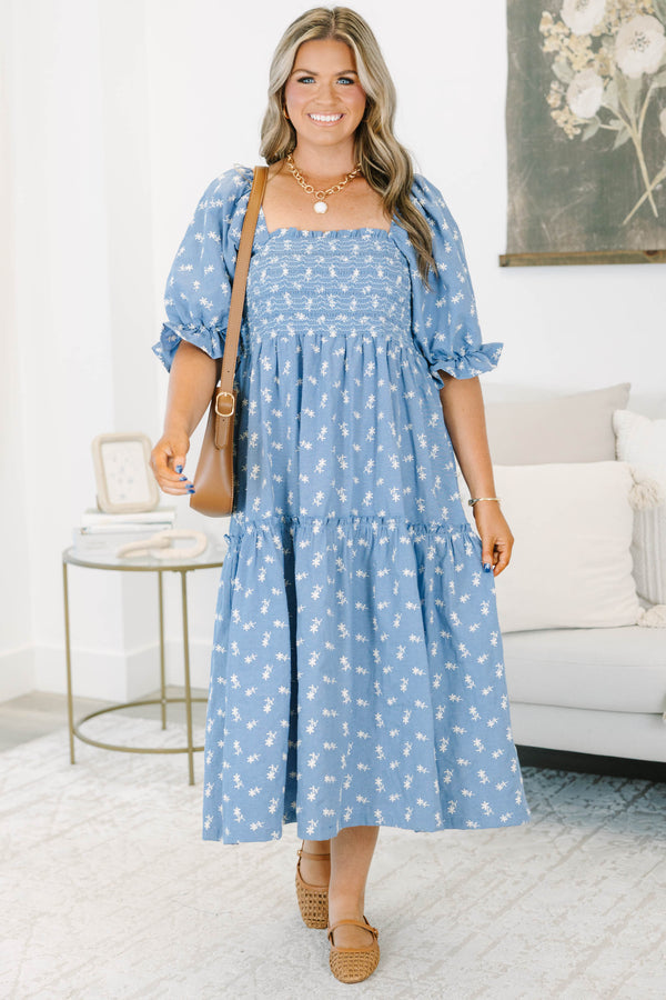 Almost There Dress, Blue