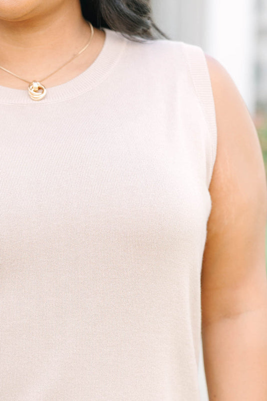 Always On Repeat Tank, Taupe