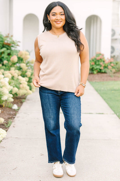 Always On Repeat Tank, Taupe