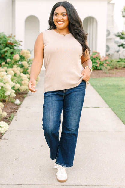 Always On Repeat Tank, Taupe