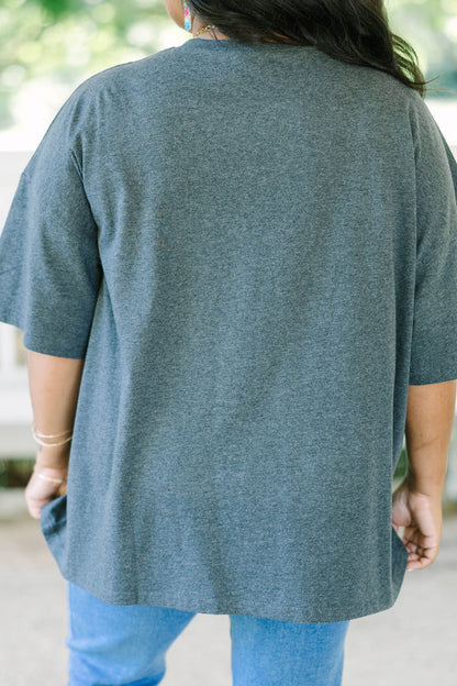 Be the Light Boyfriend Tee, Charcoal
