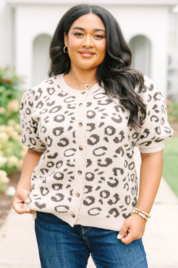 Better Than Ever Cardigan, Leopard