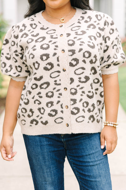 Better Than Ever Cardigan, Leopard