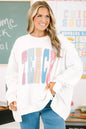 Colorful Teacher Comfy Crew, Ivory
