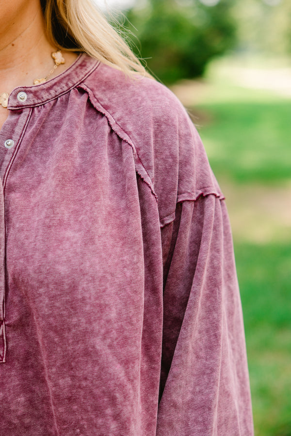 Crimson Sunset Pullover, Maroon