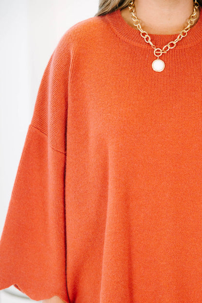 Delicate Days Sweater, Rust