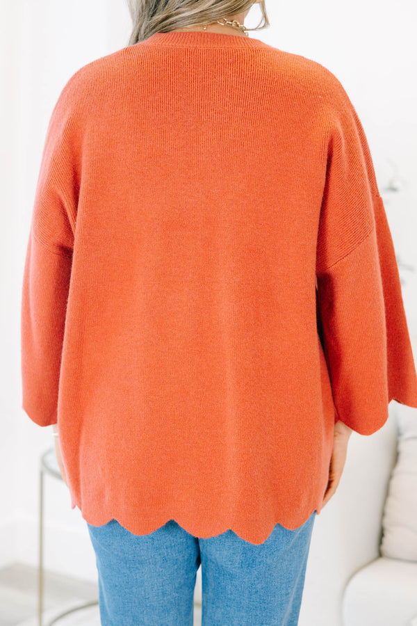 Delicate Days Sweater, Rust