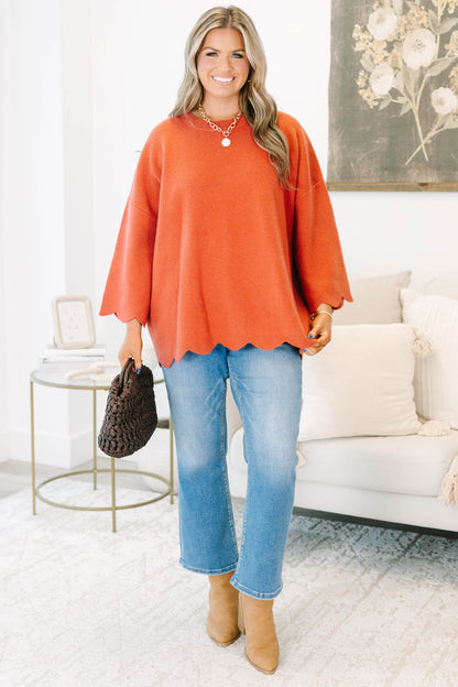 Delicate Days Sweater, Rust