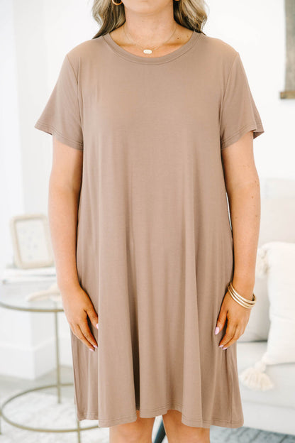 Effortless Energy Dress, Brown