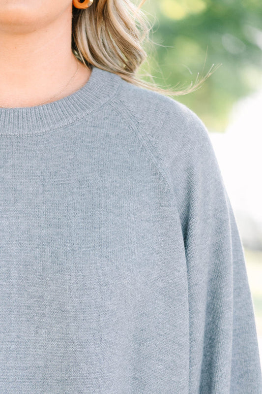 Feeling Grateful Sweater, Gray