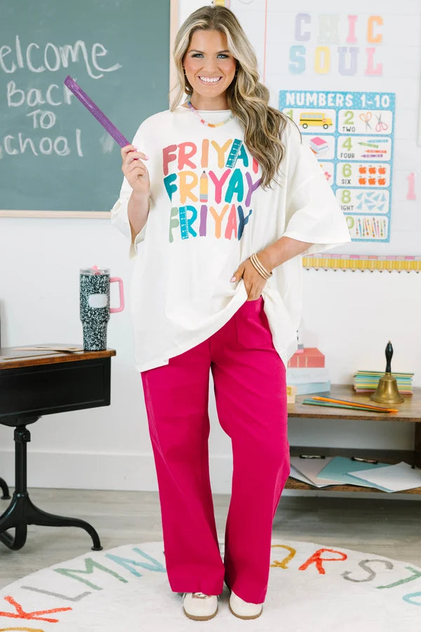 Friyay Boyfriend Tee, Ivory