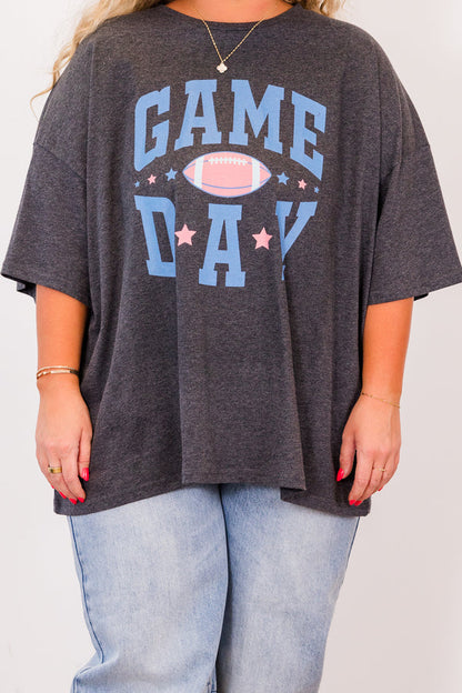 Game Days Are For The Girls Boyfriend Tee, Charcoal