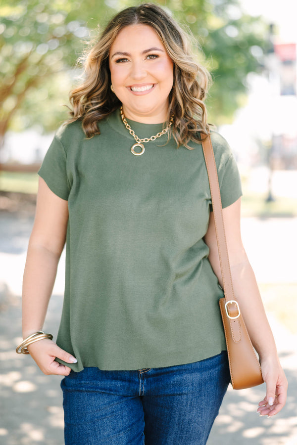 Go-To Classic Sweater, Olive