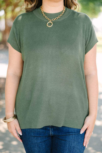 Go-To Classic Sweater, Olive