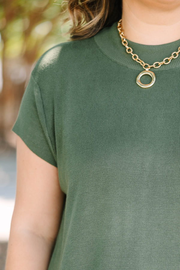 Go-To Classic Sweater, Olive