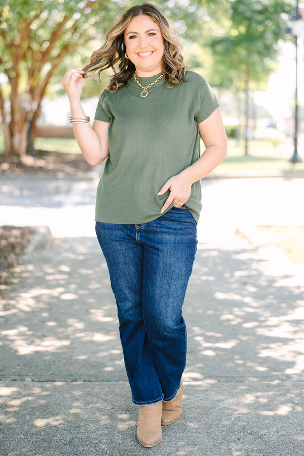 Go-To Classic Sweater, Olive