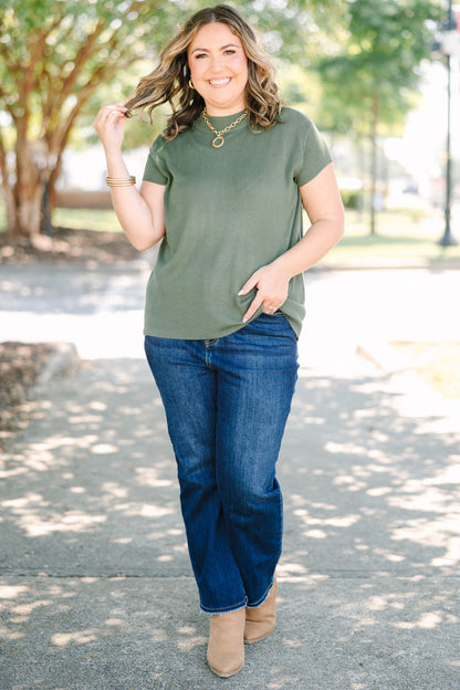 Go-To Classic Sweater, Olive