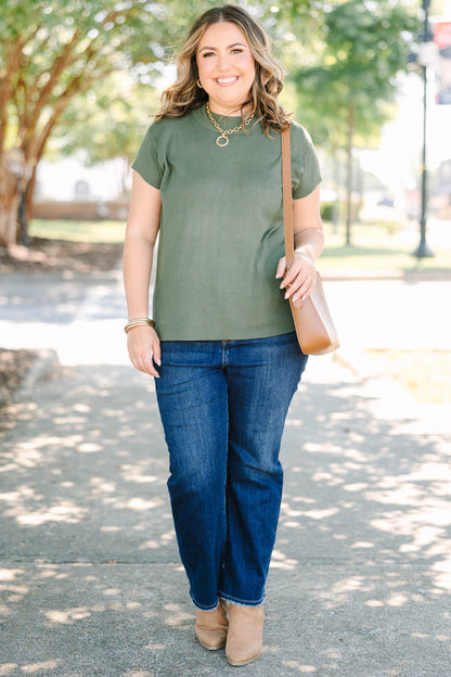 Go-To Classic Sweater, Olive