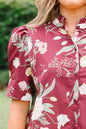 Going The Right Way Top, Burgundy