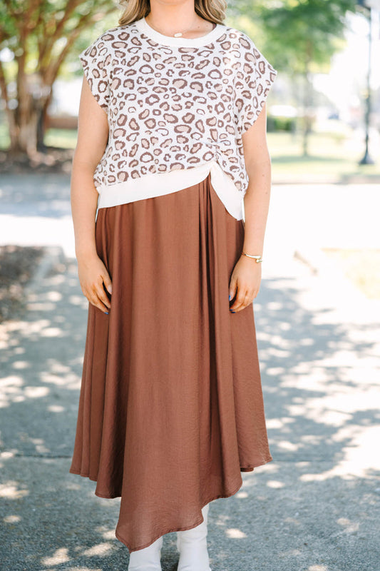 Just Believe Dress, Brown
