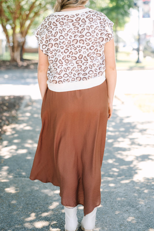 Just Believe Dress, Brown