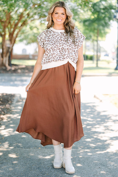 Just Believe Dress, Brown