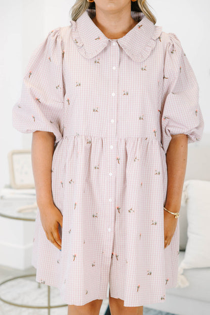 Let It Be Easy Dress, Pink