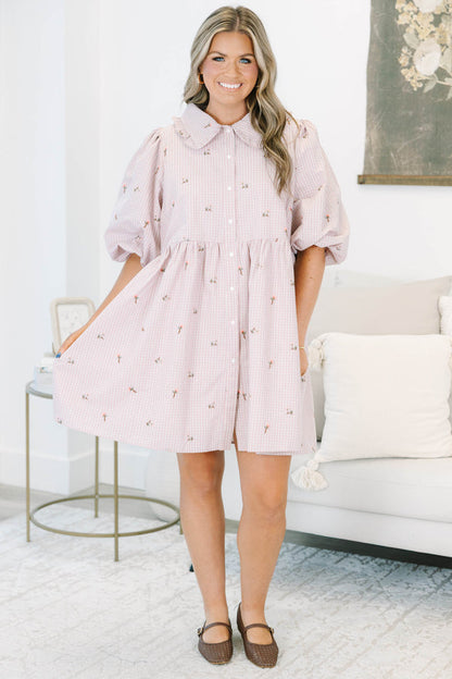 Let It Be Easy Dress, Pink