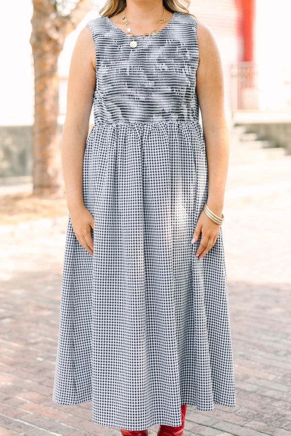 Made For Memories Dress, Black Gingham