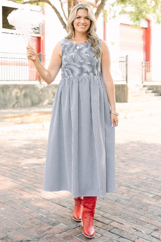 Made For Memories Dress, Black Gingham