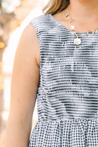 Made For Memories Dress, Black Gingham