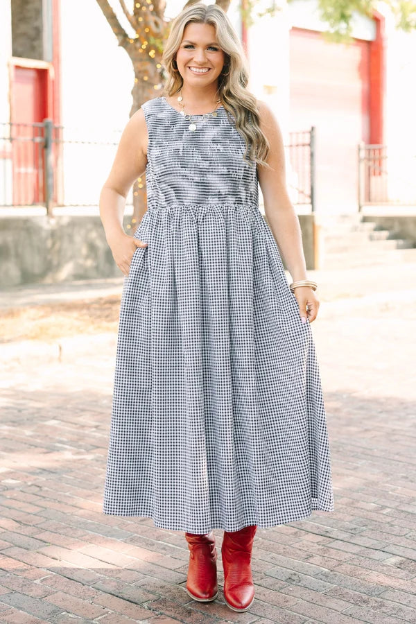 Made For Memories Dress, Black Gingham