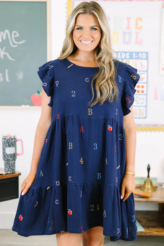 Perfect Attendance Dress, Navy