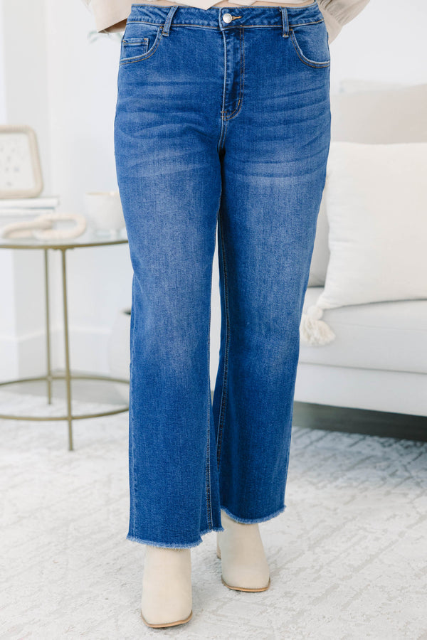 Stay Calm Jeans, Dark Wash