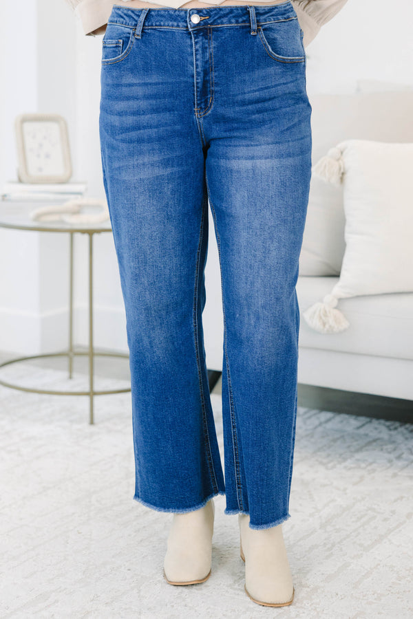 Stay Calm Jeans, Dark Wash