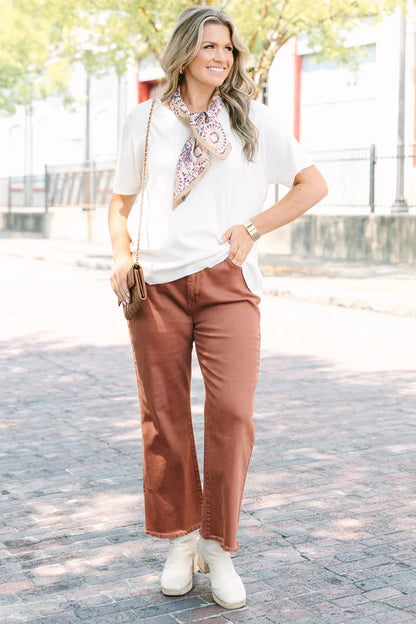 Walk This Way Jeans, Dark Rust