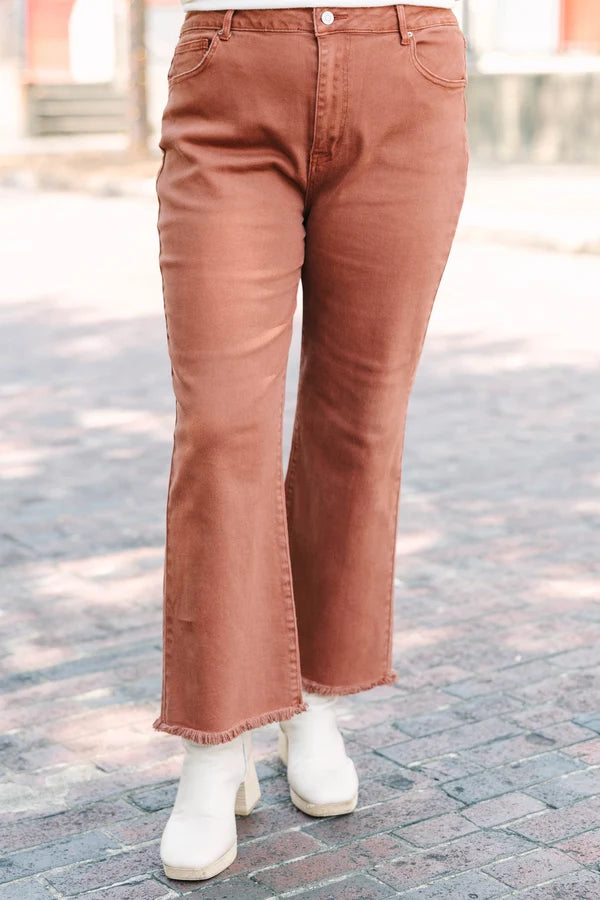 Walk This Way Jeans, Dark Rust