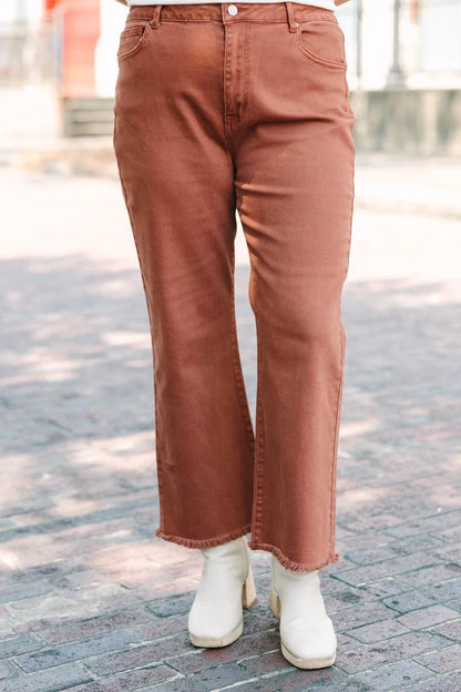 Walk This Way Jeans, Dark Rust