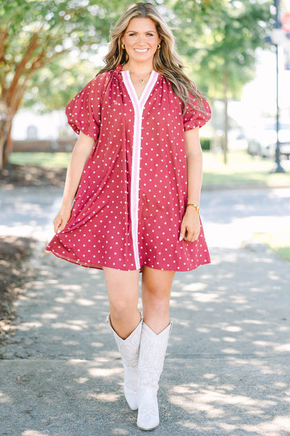 Wonderland Waltz Dress, Red