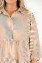 You've Got This Dress, Tan Stripe