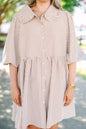 Let It Be Easy Dress, Brown Gingham